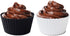 Fox Run Reusable Silicone Cupcake and Muffin Wrappers, Set of 12 Scalloped Bake Cups (Black and White)