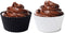 Fox Run 73930 Silicone Cupcake Liners, Black & White, Set of 12 for Baking Muffins and Cupcakes