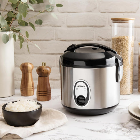 Aroma 8-Cup (Cooked) Rice Cooker ARC-914SB