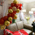 60 Pieces Red and Gold Balloons, 12 Inch Ruby Red Metallic Chrome and Pearl Gold Confetti for Party Decoration