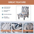 Armless Eco-Ancheng Chair Slipcover - Removable, Washable, Printed Accent Chairs for Living & Dining Room