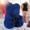 RECUTMS Rose Teddy Bear, 10 Inch Flower Bears with Lights, Artificial Foam Floral Gifts for Home Decor