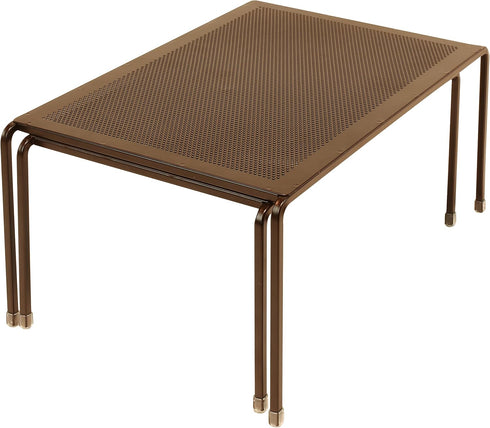 Counter, Deco Brothers Expandable Cabinet Shelf Organizer for Kitchen Cabinet and Bronze