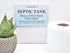 Septic Tank Sign - Adhesive Plaque for Restroom, Bathroom, Toilet, Loo, W.C, Light Blue Foamex Board
