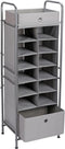 BIRDROCK HOME 12 Cubby Vertical Shoe Rack Organizer - Sturdy Metal Frame for Small Space Bedroom & Closet