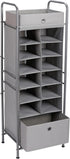 BIRDROCK HOME 12 Cubby Vertical Shoe Rack Organizer - Sturdy Metal Frame for Small Space Bedroom & Closet