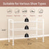 3-Tier Closet Metal Shoe Rack, Sturdy Floor-Mounted Storage Organizer for Entryway Garage Dorm Room, Easy Assembly