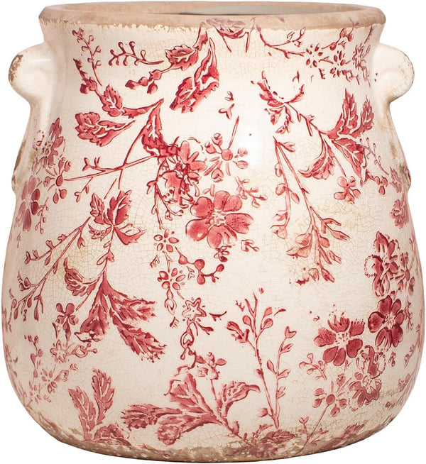 Antique Ceramic Planter & Vase for Home Decor, 6.68 Inch Rustic Farmhouse