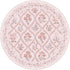 5ft Round Rug Washable Circle Rug Non Slip Low Pile Boho Floral Small Circular Rug for Bedroom, Bathroom, Entryway