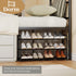 AUGOHCMIL 3-Tier Closet, Expandable Shoe Rack, Metal Shoe Storage Shelf, Adjustable Shoes Organizer for Entryway