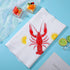 50 Pack Hotop Plastic Disposable Bibs Seafood Boil Party Supplies Shrimp Crab Boil Accessories Shrimp Feasts