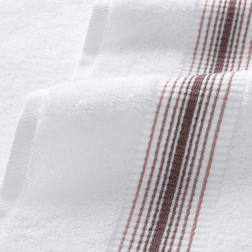 Pack 8, 100% 600 13 13 Aston & Arden Aegean Ombre Stripe Washcloth, of Turkish Cotton GSM Soft Absorbent Face & Body
