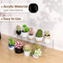 12x4.7x3 pack 2, 12x4.7x3 Inch Sezanrpt Acrylic Shelf Riser of Desktop Rectangular Acrylic Tray Pedestal Stand