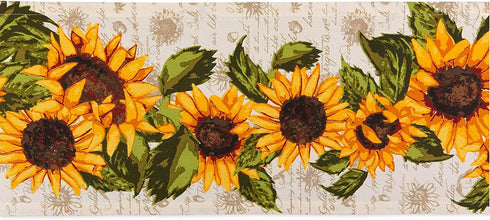 DII Spring & Summer Table Runner, 14x108, Rustic Sunflowers Print Table Top Décor Collection