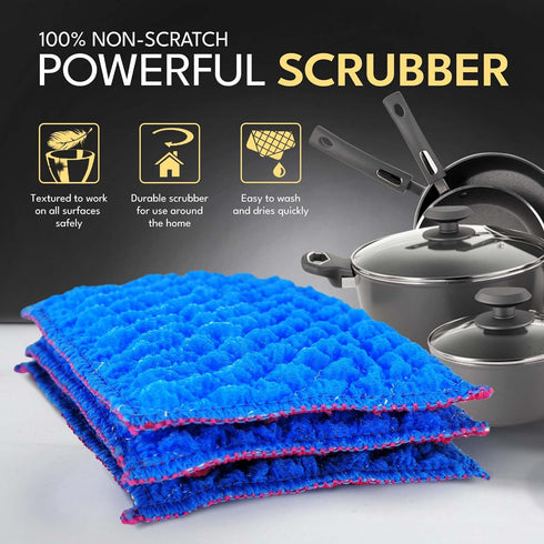 Durable Quilted Dish Cloth for Washing Dishes - Reusable Scouring Pad, Non-Scratch Cleaning Sink Scrubber - Pack of 1
