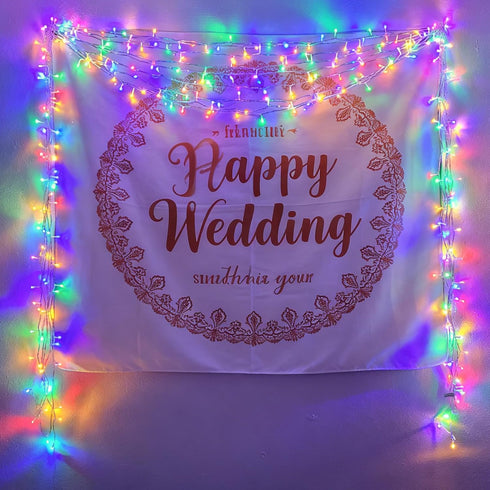 2 Pack 33ft 100 8 QITONG Battery Operated String Lights, Each LED Multicolor Christmas Lights Outdoor Waterproof, Modes