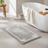 Madison Park Evan 100% Cotton Bathroom Rug, Non-Slip Backing, Luxurious Tufted Plush Bath Mat, 24x72, Grey