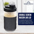 Mason Jar Lids Wide Mouth Plastic 4 Pack - USA Made Flip Cap Screw Top Pour Spout Drink Hole - Black