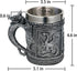 Medieval Roaring Dragon Mug - Dungeons and Dragons Beer Stein Tankard, 15.8oz Stainless Coffee Mug for GOT Lovers