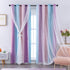 XiDi Kids Curtains 84 Inches Long for Girls Bedroom Nursery Rainbow Blackout
