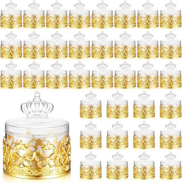 Cunhill 36 Pcs Mini Candy Bottles Mini Plastic Jars with Lids Small