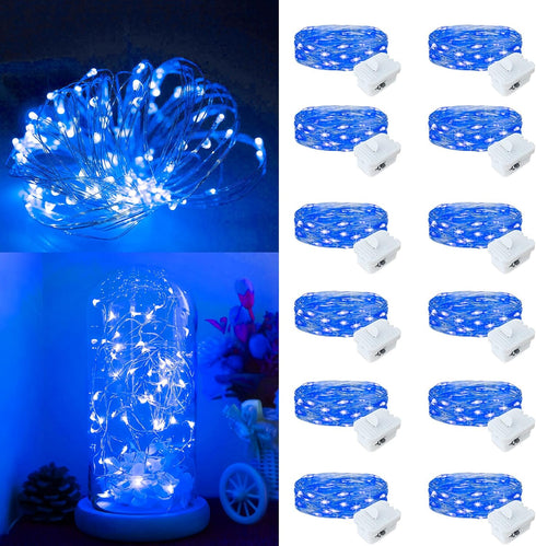 12Pack Fairy Lights Battery Operated, 7ft 20 LED 3 Modes Speed Twinkle