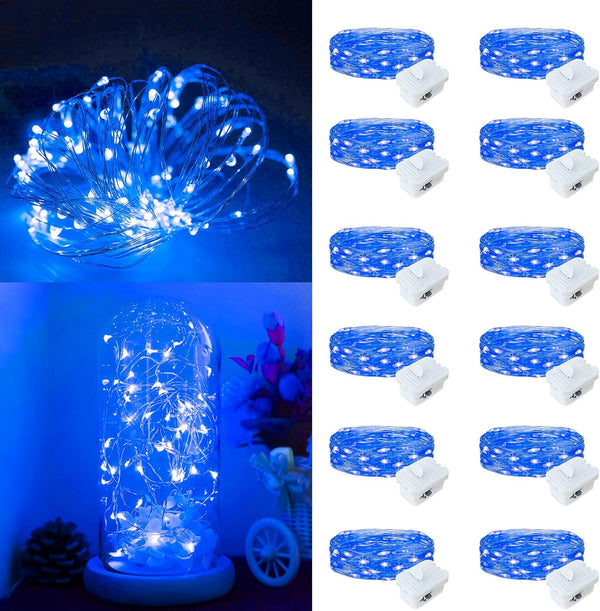 12Pack Fairy Lights Battery Operated, 7ft 20 LED 3 Modes Speed Twinkle