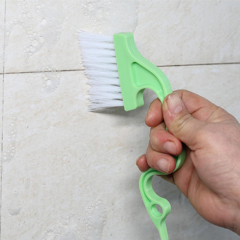 Slick Window Track Cleaning Brush, 2 Pack - Window Groove Cleaner Tool for Gap Cleaning, Orange/Green