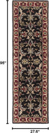 SAFAVIEH Heritage Collection Runner Rug, 2'3" x 8', Handmade Traditional Oriental Wool in Chocolate & Red, Ideal for