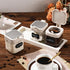 3 Set, Suclain Pcs Glass Coffee Containers Coffee Station Organizer Airtight Bean Storage Jars with Shelf,labels,spoon