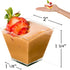 DLux 100 x 2oz Clear Plastic Mini Dessert Cups, Small Reusable Serving Bowl for Tasting Party Desserts with Recipe Ebook