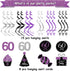 60th Birthday Decorations for Women, Purple Black Silver Hanging Swirls Ceiling for 60th Birthday Party