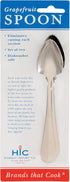 HIC Kitchen Stainless Steel Grapefruit Dessert Spoons, Set of 2 with Pointed Tip and Serrated Edge