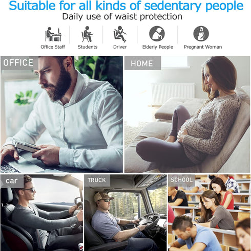 3D Lumbar Support Pillow,Memory Foam Back Support for Office Chair,Computer Chair,Car Seat,Recliner and Couch