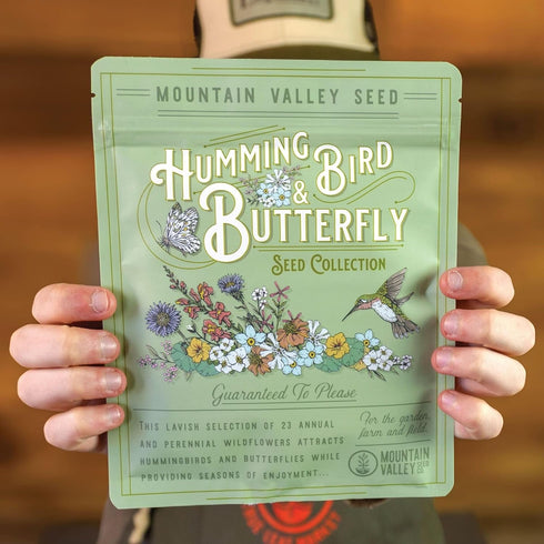 Wildflower Seeds Bulk, 2 Oz. – 80,000+ Seeds Butterfly & Hummingbird Mix, 23 Non-GMO Varieties for Pollinator Planting
