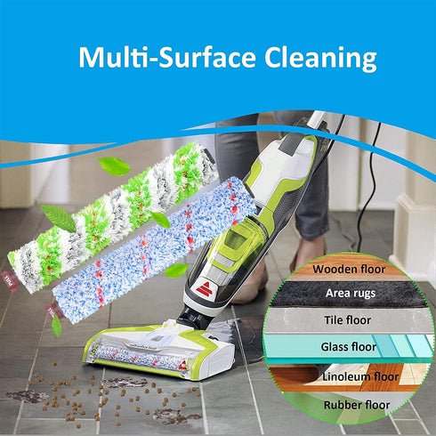 Bissell CrossWave Pet Pro 2306A Replacement Parts: 1 Pack 2460 + 1 Pack 1868 Multi-Surface Cleaner Brush Rolls