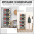 40 Large Over the Door Shoe Organizer | Gray Mesh Pockets Hanging Shoe Rack for Closet, Nonslip Holder for Shoes
