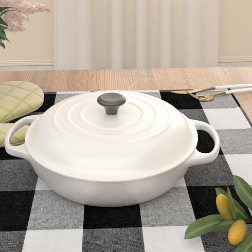 Black & White Cotton Buffalo Check Placemats Set of 4, Heat Resistant Dining Table Place Mats for Kitchen, 12 x 18