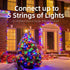 XMASHOME 19.6ft 100 Count 100 Green Wire Multicolor String Lights, Incandescent Christmas Lights, (Multicolor, Lights)