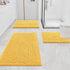 smiry Chenille U-Shaped Toilet Bathroom Rugs, Soft Absorbent Non-Slip Contoured Rugs, Machine Washable Bath Mats for