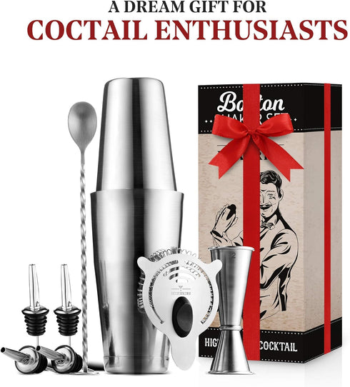 Set 13 Set Set Boston Shaker Bartender Kit - Piece Bar Cocktail Shaker - Drink Mixer for Home Bar with All Bar