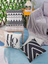Set of 4 Black and White/Cream Decorative Throw Pillow Covers 18x18 Inch for Couch, Accent Pillows Case for Living Room