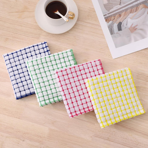 8 Pack 12 12 Inches Kitinjoy Cotton Terry Kitchen Dish Cloths, x Super Soft and Absorbent Dish Rags, Quick Drying Dish