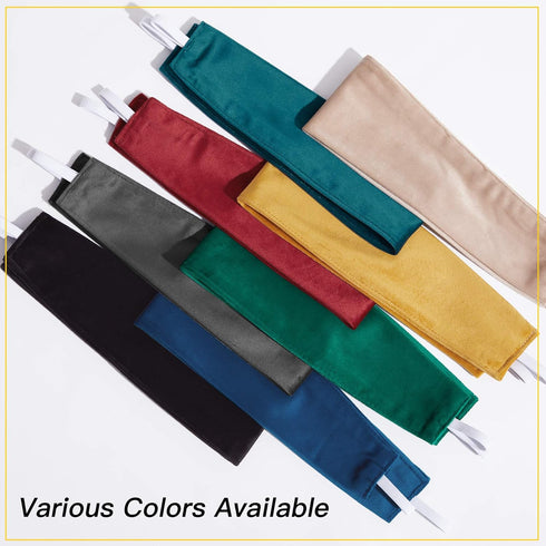 StangH Black Curtain Tie Backs for Drapes, Thick Plush Velvet Holdbacks for Living Room Bedroom Curtains