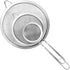 3Pcs Extra Fine Mesh Strainer Set with Handle - Small, Medium, Large Stainless Steel Sieve for Kitchen Baking
