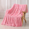Tuddrom Extra Soft Faux Fur Blanket Queen Size 80" x 90", Solid Reversible Fuzzy Long Hair Shaggy Blanket, Pink