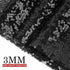 Black Sequin Table Runners, 4 Pack Glitter Table Runner for Parties, Weddings, Halloween, 12''x 72''
