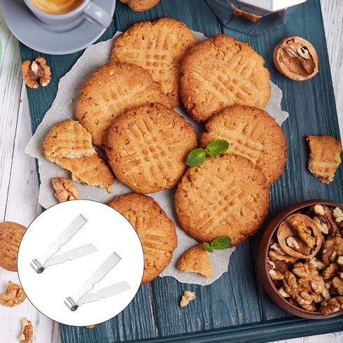 2pcs Maamoul Tweezers, Stainless Steel Pastry Tongs Baking Crimper Tool for Decorating Maamul Cookies