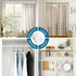 AIZESI Short Spring Tension Curtain Rods - 2 Pcs (White, 17" to 28")