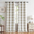 Buffalo Plaid Full Blackout Window Curtains 84 Inches Long Checkered Grommet Panels